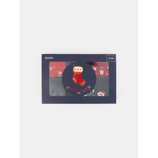 Sinsay - Skarpetki z motywem świątecznym 6 pack - wielobarwny Sinsay 23/26 Sinsay