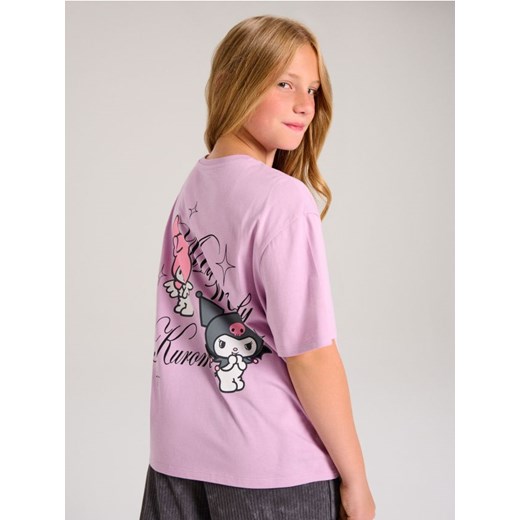 Sinsay - Koszulka z nadrukiem na plecach Hello Kitty - fioletowy ze sklepu Sinsay w kategorii Bluzki dziewczęce - zdjęcie 186389092