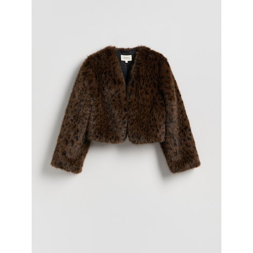 Reserved - Kurtka z imitacji futra - wielobarwny ze sklepu Reserved w kategorii Kurtki damskie - zdjęcie 186390102