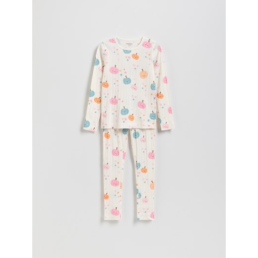 Reserved - Dwuczęściowa piżama - złamana biel Reserved 158/164 (12-13 lat) Reserved