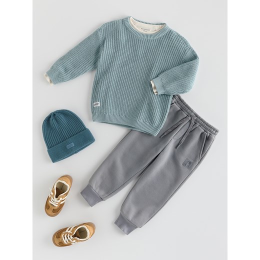 Reserved - Sweter oversize - jasnoturkusowy ze sklepu Reserved w kategorii Swetry chłopięce - zdjęcie 186390334