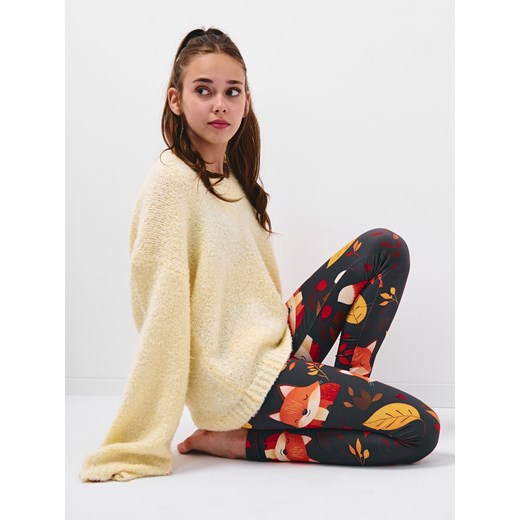 GATE Wzorzyste ocieplane legginsy 6Y Gate 12Y okazja gateshop