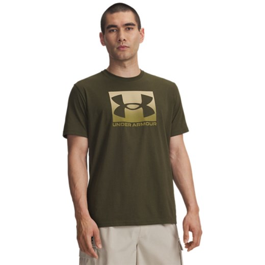 Męski t-shirt z nadrukiem Under Armour UA M Boxed Sports Updated Ss - zielony ze sklepu Sportstylestory.com w kategorii T-shirty męskie - zdjęcie 186390923