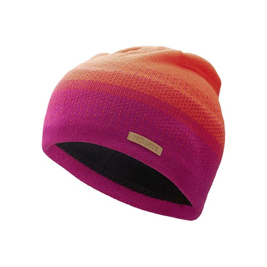 Trollkids Czapka beanie &quot;Merino&quot; w kolorze jagodowo-pomarańczowym ze sklepu Limango Polska w kategorii Czapki dziecięce - zdjęcie 186391143
