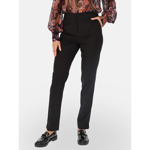 Czarne eleganckie spodnie damskie z rozcięciem przy kostce L’AF Prima ze sklepu Eye For Fashion w kategorii Spodnie damskie - zdjęcie 186392550