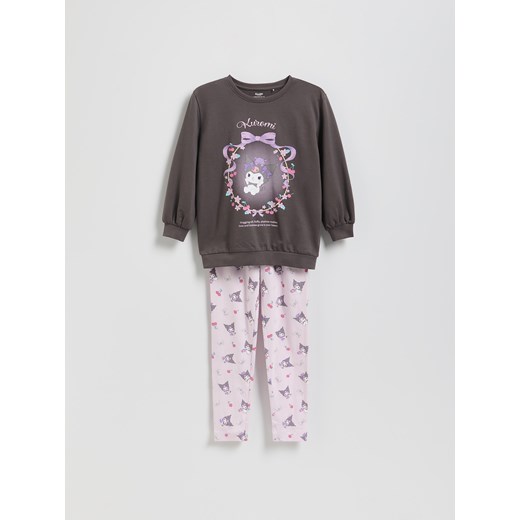 Reserved - Dwuczęściowa piżama Kuromi - ciemnoszary ze sklepu Reserved w kategorii Piżamy dziecięce - zdjęcie 186392943