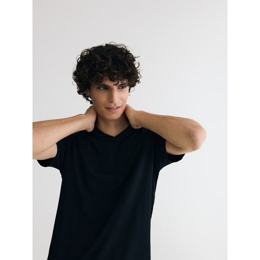 Reserved - Dwuczęściowa piżama z bawełny - czarny ze sklepu Reserved w kategorii Piżamy męskie - zdjęcie 186393144