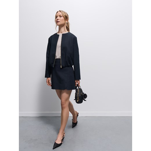 Mohito - Spódnica mini - granatowy ze sklepu Mohito w kategorii Spódnice - zdjęcie 186394700