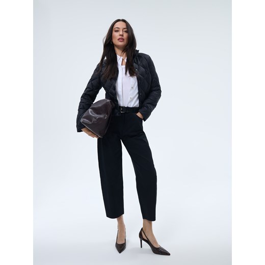 Mohito - Czarne spodnie barrel - czarny ze sklepu Mohito w kategorii Spodnie damskie - zdjęcie 186394781