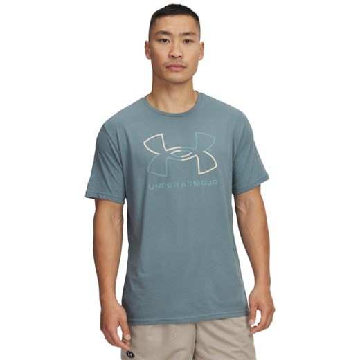 Męski t-shirt z nadrukiem Under Armour UA Gl Foundation Update SS - niebieski ze sklepu Sportstylestory.com w kategorii T-shirty męskie - zdjęcie 186395731