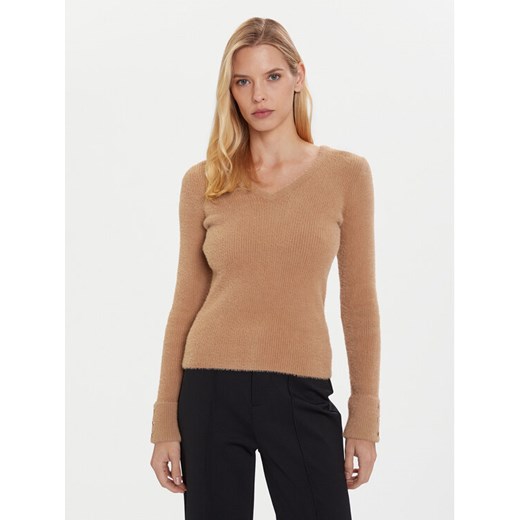 Morgan Sweter 212-MOOVE Brązowy Regular Fit ze sklepu MODIVO w kategorii Swetry damskie - zdjęcie 186399030
