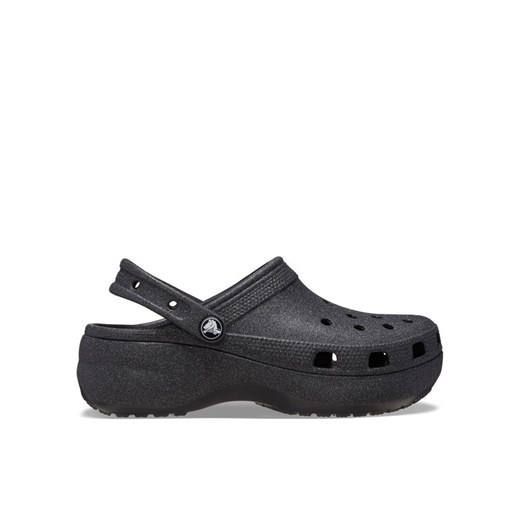 Crocs Klapki Classic Platform Glitter Clog W 207241 Czarny ze sklepu MODIVO w kategorii Klapki damskie - zdjęcie 186399083