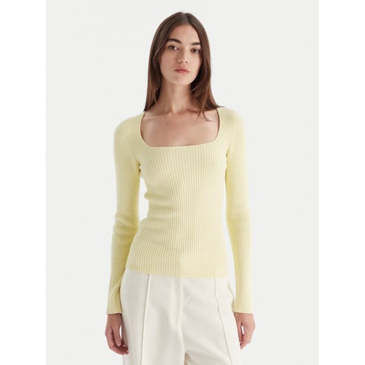Kontatto Sweter 3M0830C Żółty Slim Fit ze sklepu MODIVO w kategorii Swetry damskie - zdjęcie 186399092