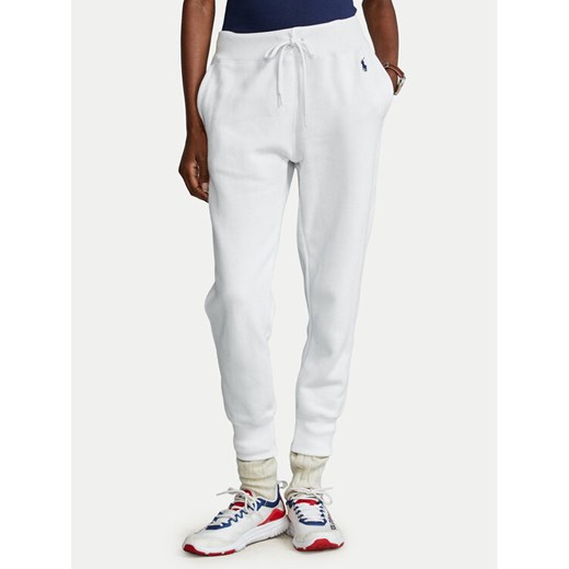 Polo Ralph Lauren Spodnie dresowe Akl 211794397002 Biały Regular Fit ze sklepu MODIVO w kategorii Spodnie damskie - zdjęcie 186399113