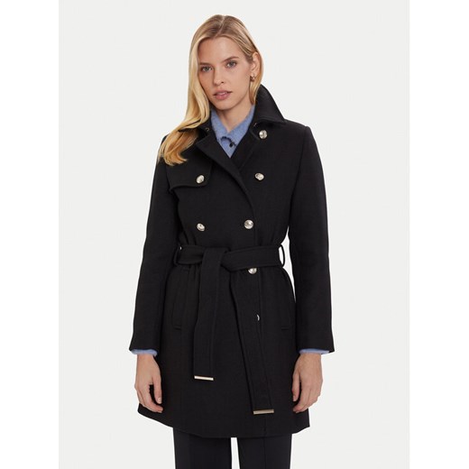 Morgan Płaszcz wełniany 242-GEVA Czarny Regular Fit ze sklepu MODIVO w kategorii Płaszcze damskie - zdjęcie 186399152