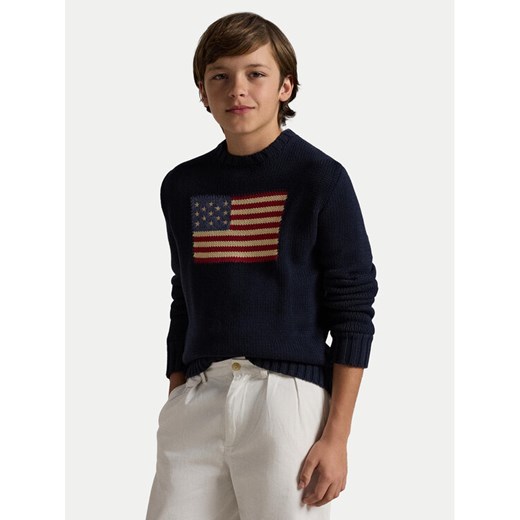 Polo Ralph Lauren Sweter Hunter 323668285001 Granatowy Regular Fit ze sklepu MODIVO w kategorii Swetry chłopięce - zdjęcie 186399201