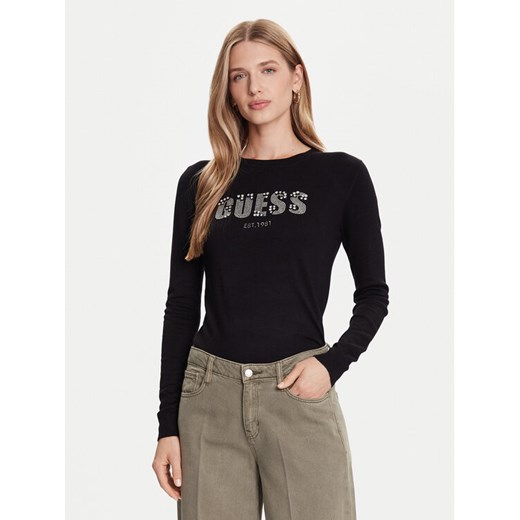 Guess Sweter W5BR40 Z2NQ2 Czarny Regular Fit ze sklepu MODIVO w kategorii Swetry damskie - zdjęcie 186399204