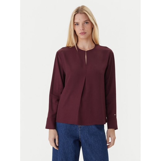 Tommy Hilfiger Bluzka WW0WW47339 Bordowy Relaxed Fit ze sklepu MODIVO w kategorii Bluzki damskie - zdjęcie 186399213