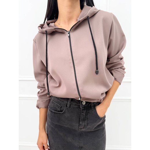 Brązowa Bluza z Kapturem Modnakiecka.pl 38 promocja ModnaKiecka.pl