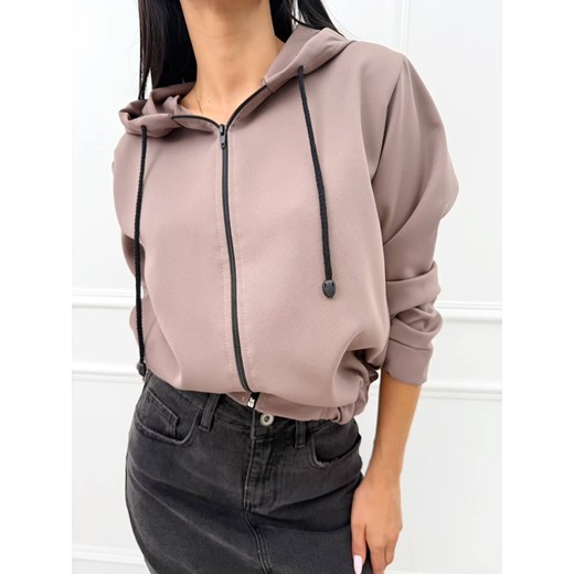 Brązowa Bluza z Kapturem Modnakiecka.pl 42 ModnaKiecka.pl okazja