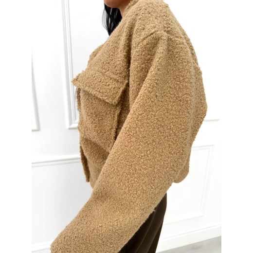 Brązowa Kurteczka Teddy Modnakiecka.pl 44 ModnaKiecka.pl