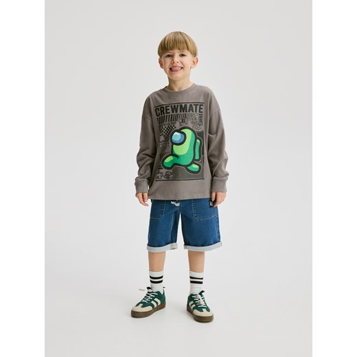 Reserved - Denimowe szorty regular - niebieski Reserved 140 (9 lat) okazyjna cena Reserved