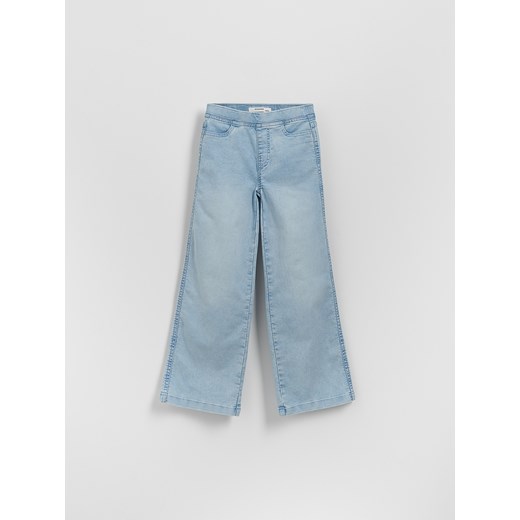 Reserved - Elastyczne jeansy wide leg - niebieski ze sklepu Reserved w kategorii Spodnie dziewczęce - zdjęcie 186401240