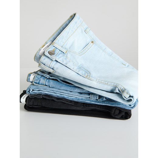 Reserved - Jeansy slim super high waist - niebieski ze sklepu Reserved w kategorii Spodnie dziewczęce - zdjęcie 186401540