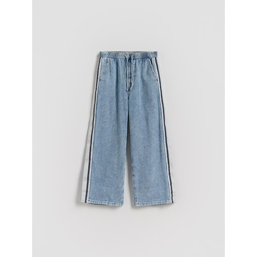 Reserved - Jeansy z lampasem - niebieski ze sklepu Reserved w kategorii Spodnie dziewczęce - zdjęcie 186402071