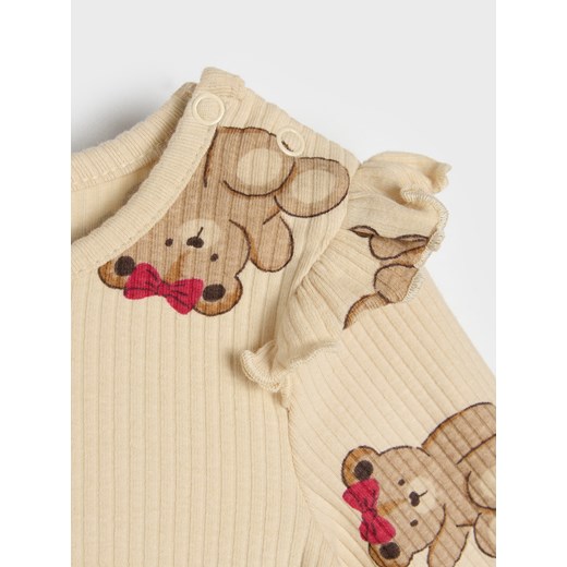 Sinsay - Sukienka z tiulowym dołem - kremowy Sinsay 86 (12-18 m) Sinsay