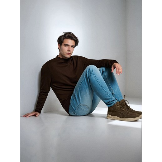 Sinsay - Jeansy slim fit - niebieski Sinsay 34 Sinsay