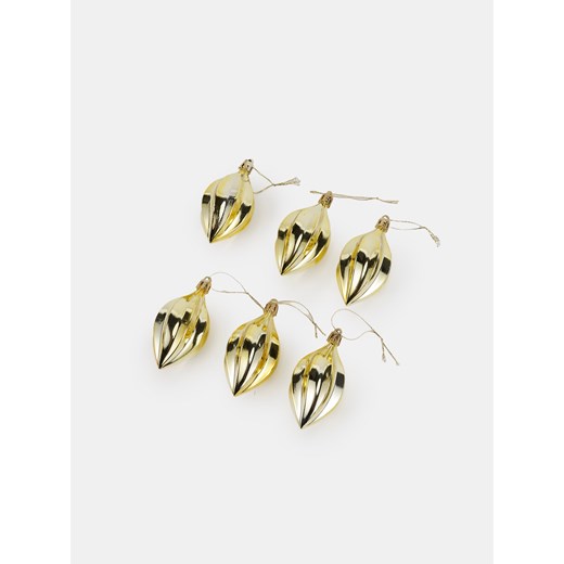 Sinsay - Bombki choinkowe 6 pack - złoty Sinsay One Size Sinsay