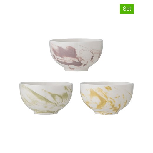 Bloomingville Miski (3 szt.) &quot;Palma&quot; w kolorze zielono-żółto-fioletowym - Ø 11 cm ze sklepu Limango Polska w kategorii Naczynia - zdjęcie 186403633