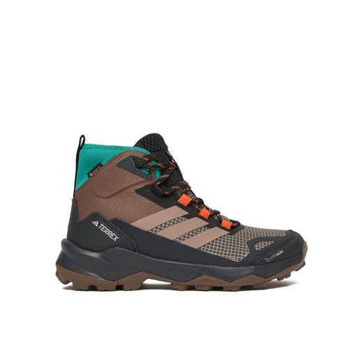 Trekkingi adidas Terrex Skychaser AX5 Mid GORE-TEX CLIMAWARM+ JH7807 Brązowy ze sklepu eobuwie.pl w kategorii Buty trekkingowe damskie - zdjęcie 186404390