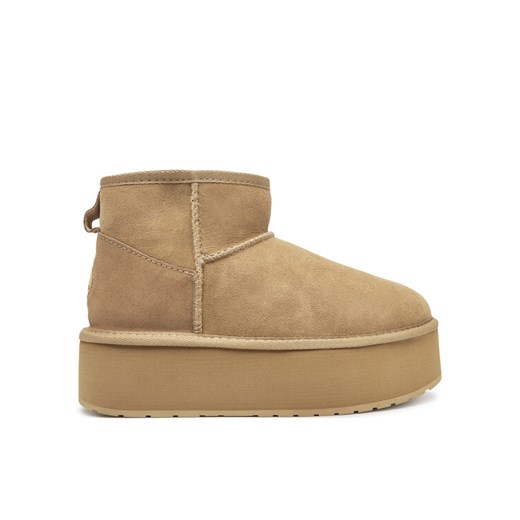 Śniegowce EMU Australia Stinger Micro Flatform W13082 Beżowy ze sklepu eobuwie.pl w kategorii Śniegowce damskie - zdjęcie 186404431