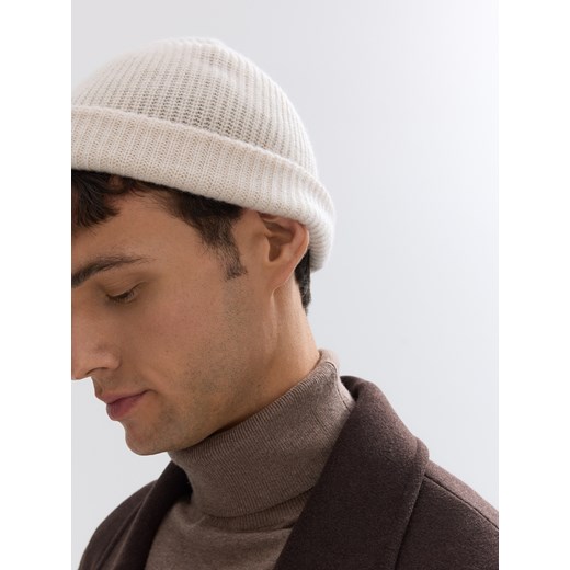 Reserved - Wełniana czapka z kaszmirem - złamana biel ze sklepu Reserved w kategorii Czapki zimowe damskie - zdjęcie 186405202