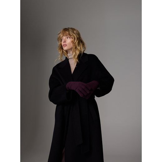 Reserved - Wełniane rękawiczki z dodatkiem kaszmiru - mahoniowy - id: 270GX-93X - marki Reserved - 186405220 Reserved - Wełniane rękawiczki z dodatkiem kaszmiru - mahoniowy ze sklepu Reserved w kategorii Rękawiczki damskie - zdjęcie 186405220