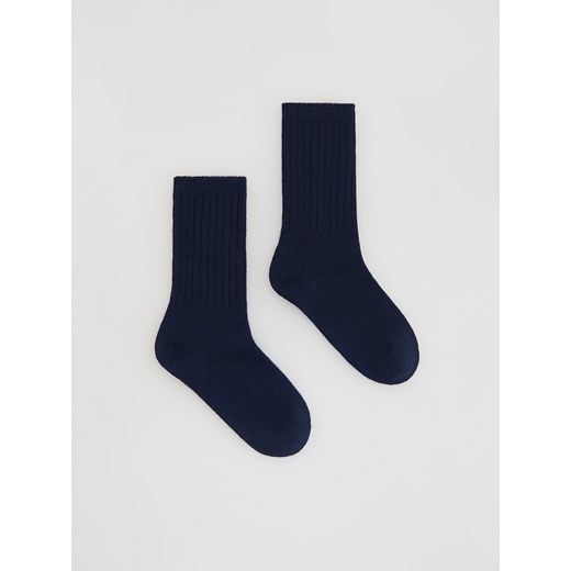 Reserved - Skarpetki z wełną i domieszką kaszmiru - granatowy ze sklepu Reserved w kategorii Skarpetki damskie - zdjęcie 186405234