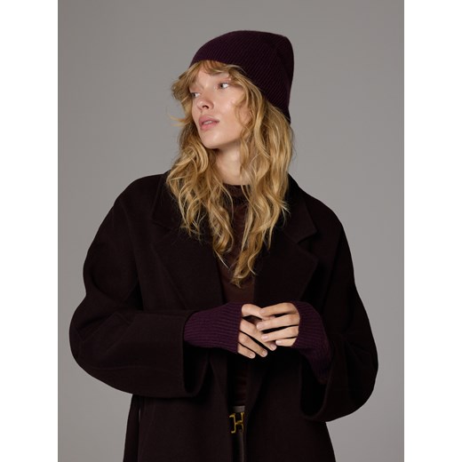 Reserved - Wełniane mitenki z dodatkiem kaszmiru - mahoniowy - id: 274GX-93X - marki Reserved - 186405263 Reserved - Wełniane mitenki z dodatkiem kaszmiru - mahoniowy ze sklepu Reserved w kategorii Rękawiczki damskie - zdjęcie 186405263