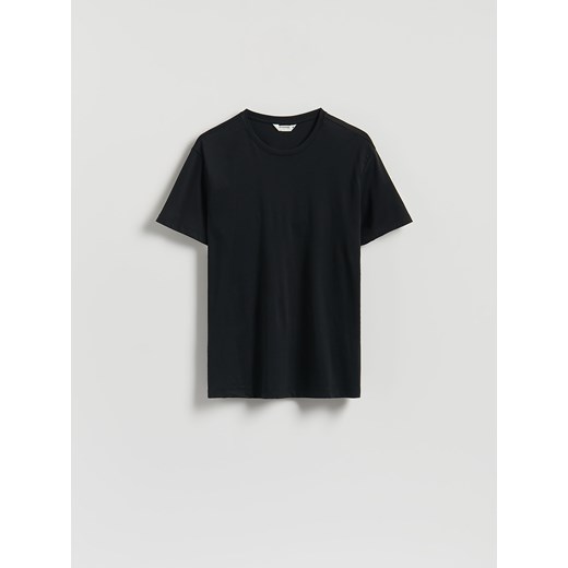 Reserved - T-shirt regular z modalem - czarny ze sklepu Reserved w kategorii T-shirty męskie - zdjęcie 186405414