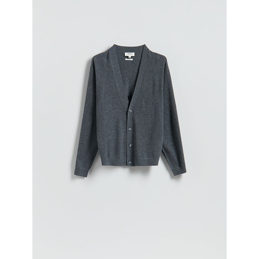 Reserved - Kardigan z wełny merino - szary ze sklepu Reserved w kategorii Swetry męskie - zdjęcie 186405740