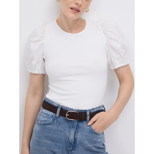 Reserved - Bluzka z modalem - biały ze sklepu Reserved w kategorii Bluzki damskie - zdjęcie 186406104