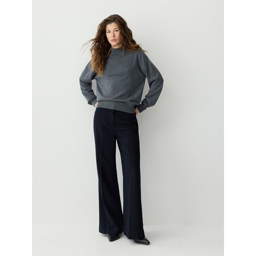 Reserved - Sweter z wełny merino - ciemnoszary ze sklepu Reserved w kategorii Swetry damskie - zdjęcie 186406364