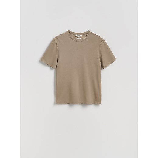 Reserved - T-shirt regular fit z modalem - beżowy ze sklepu Reserved w kategorii T-shirty męskie - zdjęcie 186406673