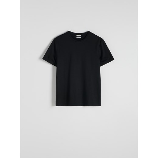 Reserved - T-shirt regular fit z modalem - czarny ze sklepu Reserved w kategorii T-shirty męskie - zdjęcie 186406682