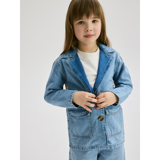 Reserved - Jeansowa marynarka - niebieski ze sklepu Reserved w kategorii Kurtki dziewczęce - zdjęcie 186406954