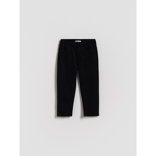 Reserved - Bawełniane jegginsy - czarny - id: 882FG-99J - marki Reserved - 186406980 Reserved - Bawełniane jegginsy - czarny ze sklepu Reserved w kategorii Spodnie chłopięce - zdjęcie 186406980