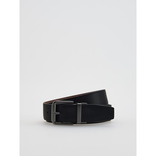 Reserved - Pasek z obrotową klamrą - czarny ze sklepu Reserved w kategorii Paski męskie - zdjęcie 186407113