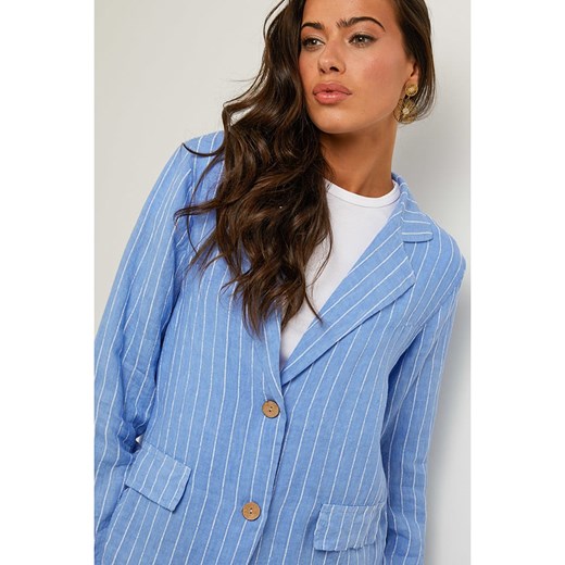 Le Monde du Lin Lniany blezer w kolorze błękitnym Le Monde Du Lin 38/40 promocja Limango Polska