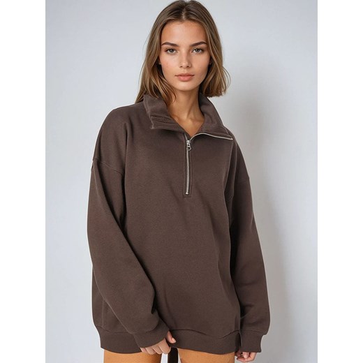 Weekday Bluza w kolorze ciemnobrązowym ze sklepu Limango Polska w kategorii Bluzy damskie - zdjęcie 186408003